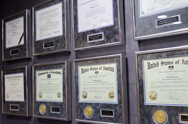 Certified financial planners in Pittsburgh showcasing credentials for wealth management and retirement planning